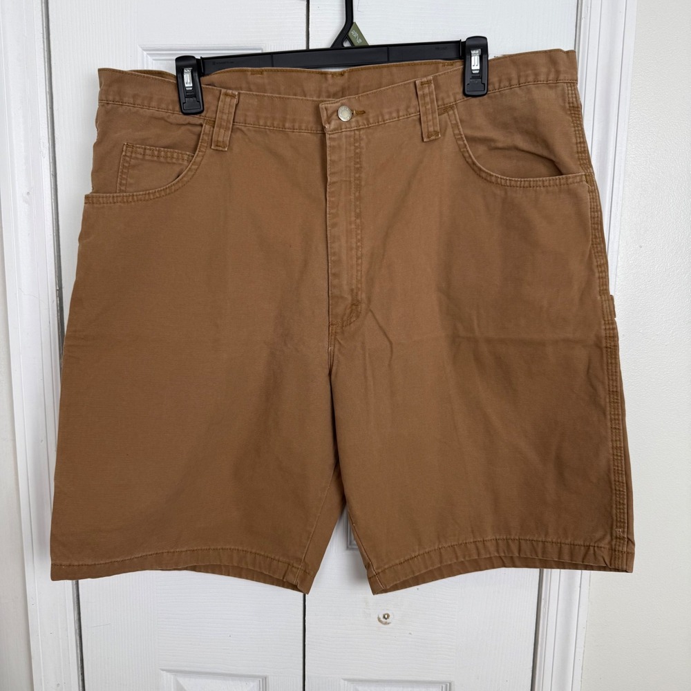 Wrangler Carpenter Shorts 42 Brown Canvas Workwear Gorpcore Utility Skater
